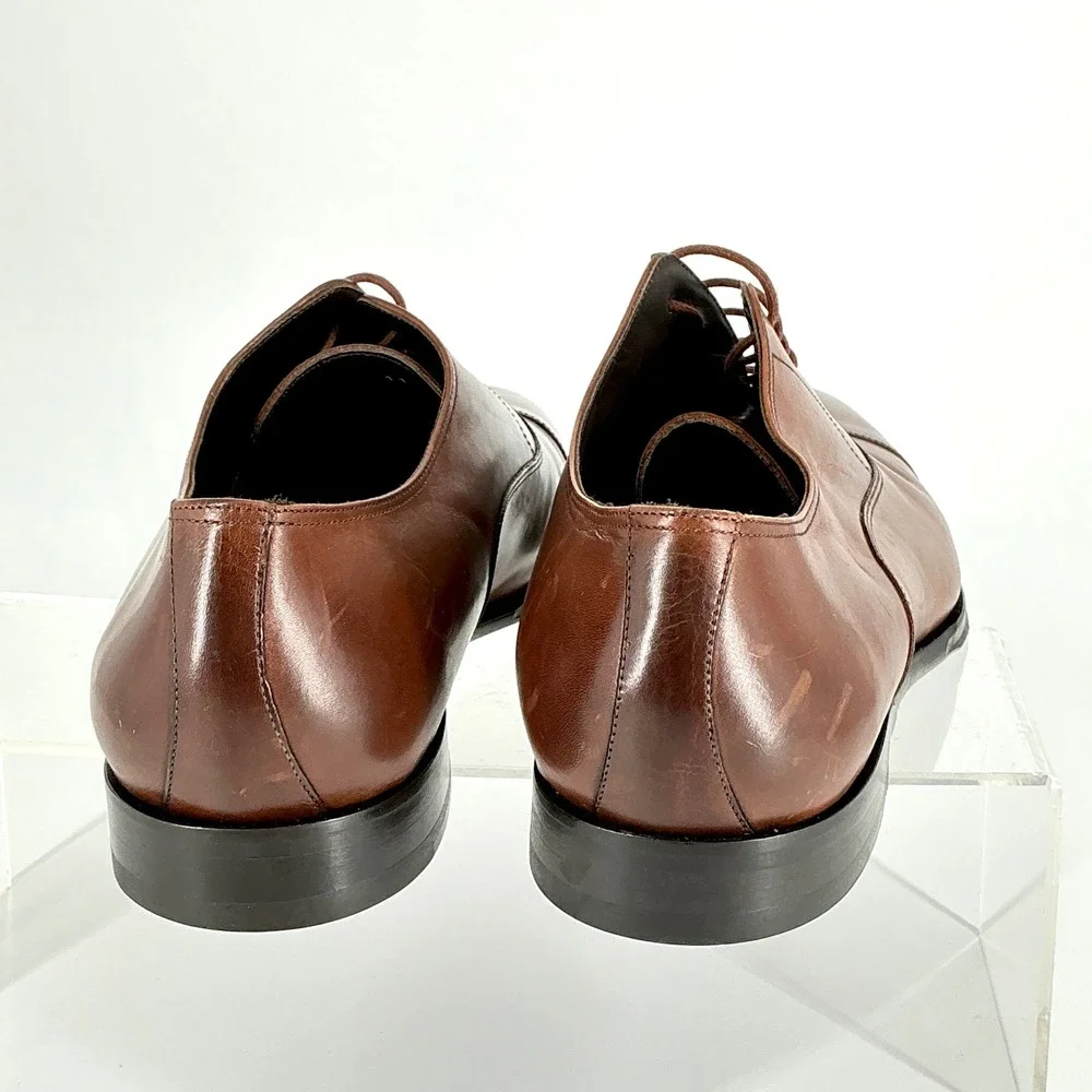 To Boot New York Size 11 Brown Leather Cap Toe Oxford Shoes NEW Nico $450